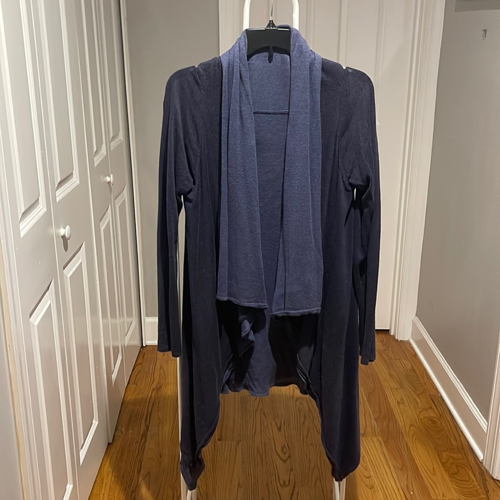 Two toned layered lapel cardigan from J Jill.